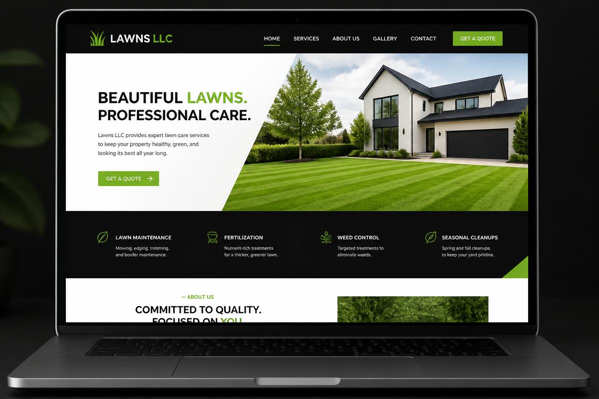 Lawns LLC website concept