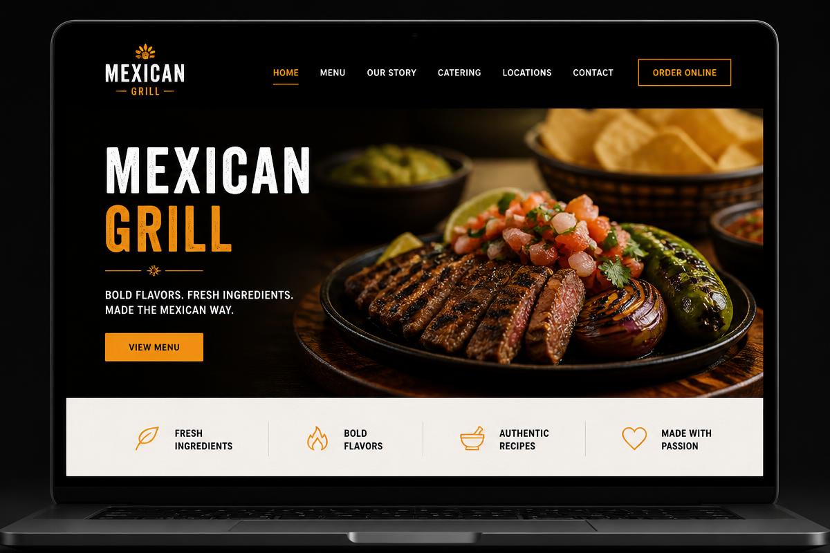 Mexican Grill website concept